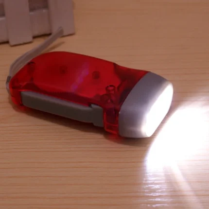 Outdoor Artifact Mini Flashlight Hand Pressure Rechargeable Self-Powered Manual Power Generation Flashlight Camping Night Riding